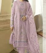 PASTEL PINK GEORGETTE EMBROIDERED SALWAR KAMEEZ