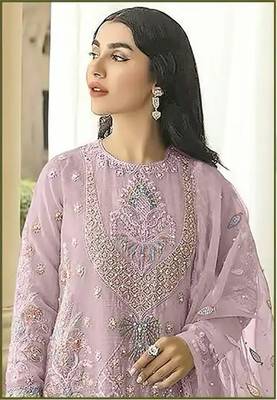 PASTEL PINK GEORGETTE EMBROIDERED SALWAR KAMEEZ 2