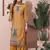 mustard muslin embroidered dress material