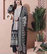 black cotton digital printed dress material