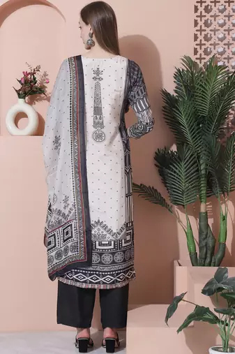 multiColormuslin embroidered dress material