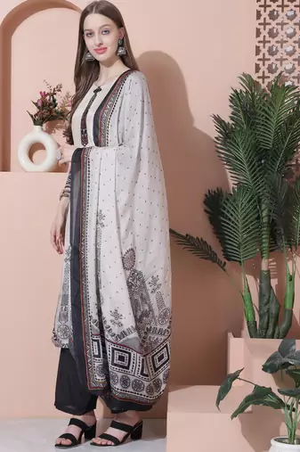 multiColormuslin embroidered dress material