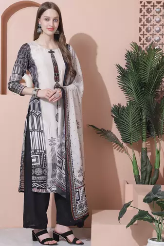 multiColormuslin embroidered dress material