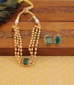 Matte finish small choker with adjustable thread