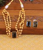 Matte finish small choker with adjustable thread