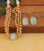 Matte finish small choker with adjustable thread