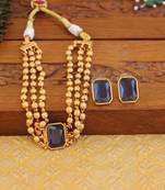 Matte finish small choker with adjustable thread