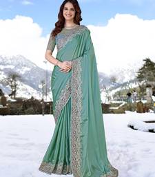  Silk Embroidered Heavy Border Saree With Unstitched Designer Blouse Saree For Women