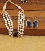 Matte finish small choker with adjustable thread