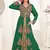 Dark-Green color Handmade Moroccan Kaftan with hijjab  