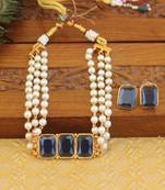 Matte finish small choker with adjustable thread