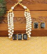 Matte finish small choker with adjustable thread