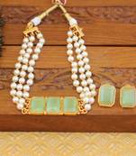 Matte finish small choker with adjustable thread