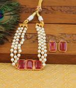 Matte finish small choker with adjustable thread