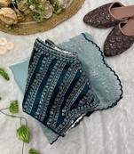 Sea Green Colour Wedding Wear Zimmi Choo Silk Heavy Work Saree With Stitched Blouse (42)