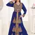 Navy-Blue color Full Sleeves Handmade Moroccan Kaftan with hijjab