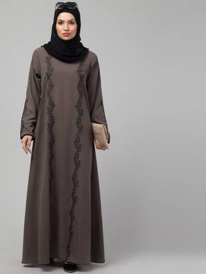 women A-Line embroidered Abaya 1