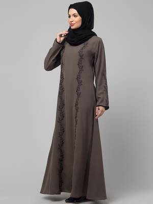 women A-Line embroidered Abaya 3