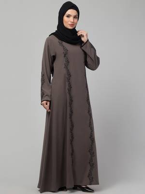 women A-Line embroidered Abaya 4