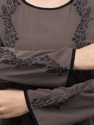 women A-Line embroidered Abaya 5