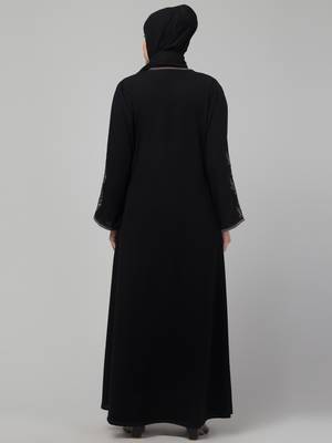 Black Kashibo Resham Embroidered Abaya 2