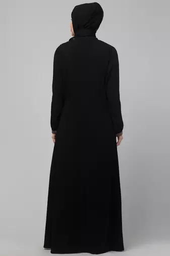 Black Kashibo Threadwork Kaftan