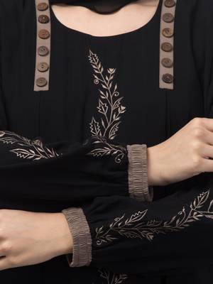 Black Kashibo Threadwork Kaftan 6