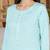 turquoise blue color printed poly crepe fancy kurta with palazzo set