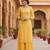 Yellow Crepe Bandhani Kurta Set for Women