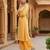 Yellow Crepe Bandhani Kurta Set for Women