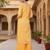 Yellow Crepe Bandhani Kurta Set for Women