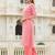 coral color printed poly crepe fancy kurta with palazzo set