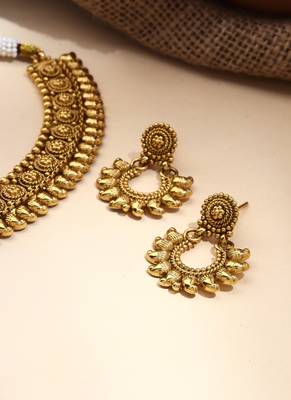 Intricate Gold Plated Necklace Set 2