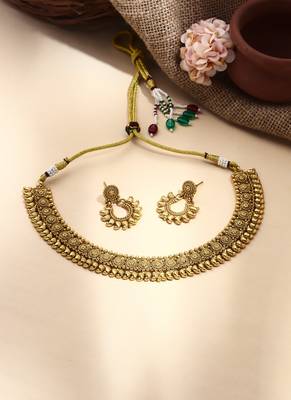 Intricate Gold Plated Necklace Set 4