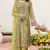 Pista color embroideried faux georgette semi stitched salwar suit