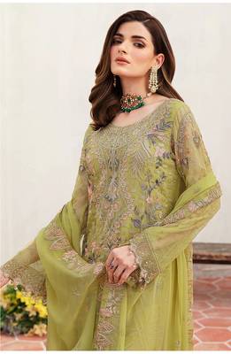 Pista embroidered faux georgette salwar suit 2