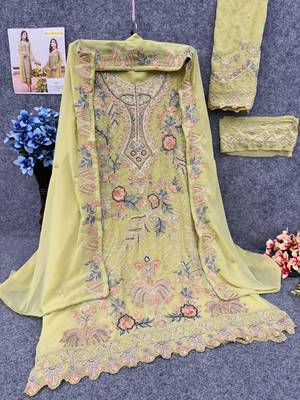 Pista embroidered faux georgette salwar suit 3