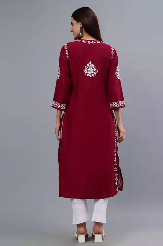hand embroidered purple muslin lucknowi chikan kurta