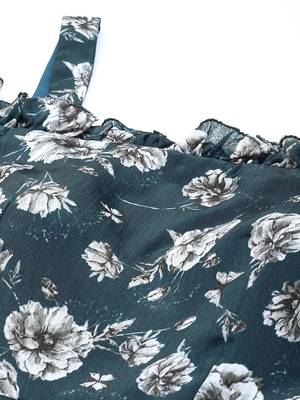 Ethnovog ready to wear blue digital printed chinon dress 4