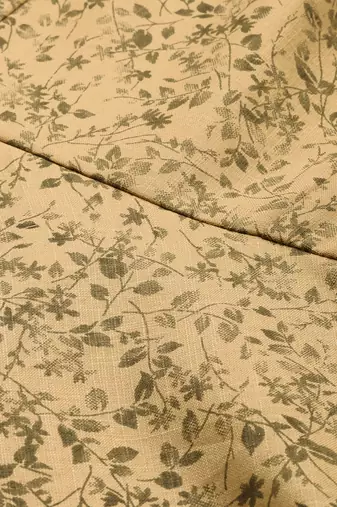 Ethnovog ready to wear beige rayon printed dress