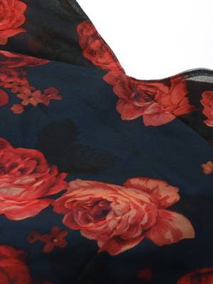 Ethnovog ready to wear blue digital printed organza gown 4