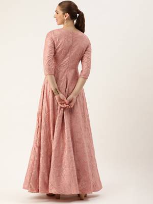 Ethnovog ready to wear mauve sequins embroidered pleated gown 2