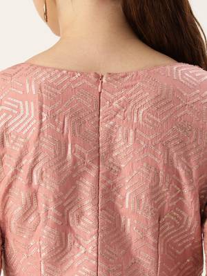 Ethnovog ready to wear mauve sequins embroidered pleated gown 4