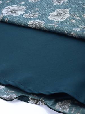 Ethnovog ready to wear blue digital printed chinon dress 5