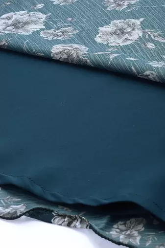 Ethnovog ready to wear blue digital printed chinon dress