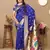 Vedant Vastram Women'S Blue Color Paithani Silk Blend Saree 