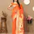 Vedant Vastram Women'S Orange Color Paithani Silk Blend Saree 