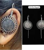 Silver pin bugadi earrings oxidized stud earrings indian boho jewelry silver hippie jewelry