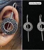 Silver pin bugadi earrings oxidized stud earrings indian boho jewelry silver hippie jewelry
