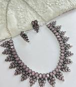 Pink Stone necklace set